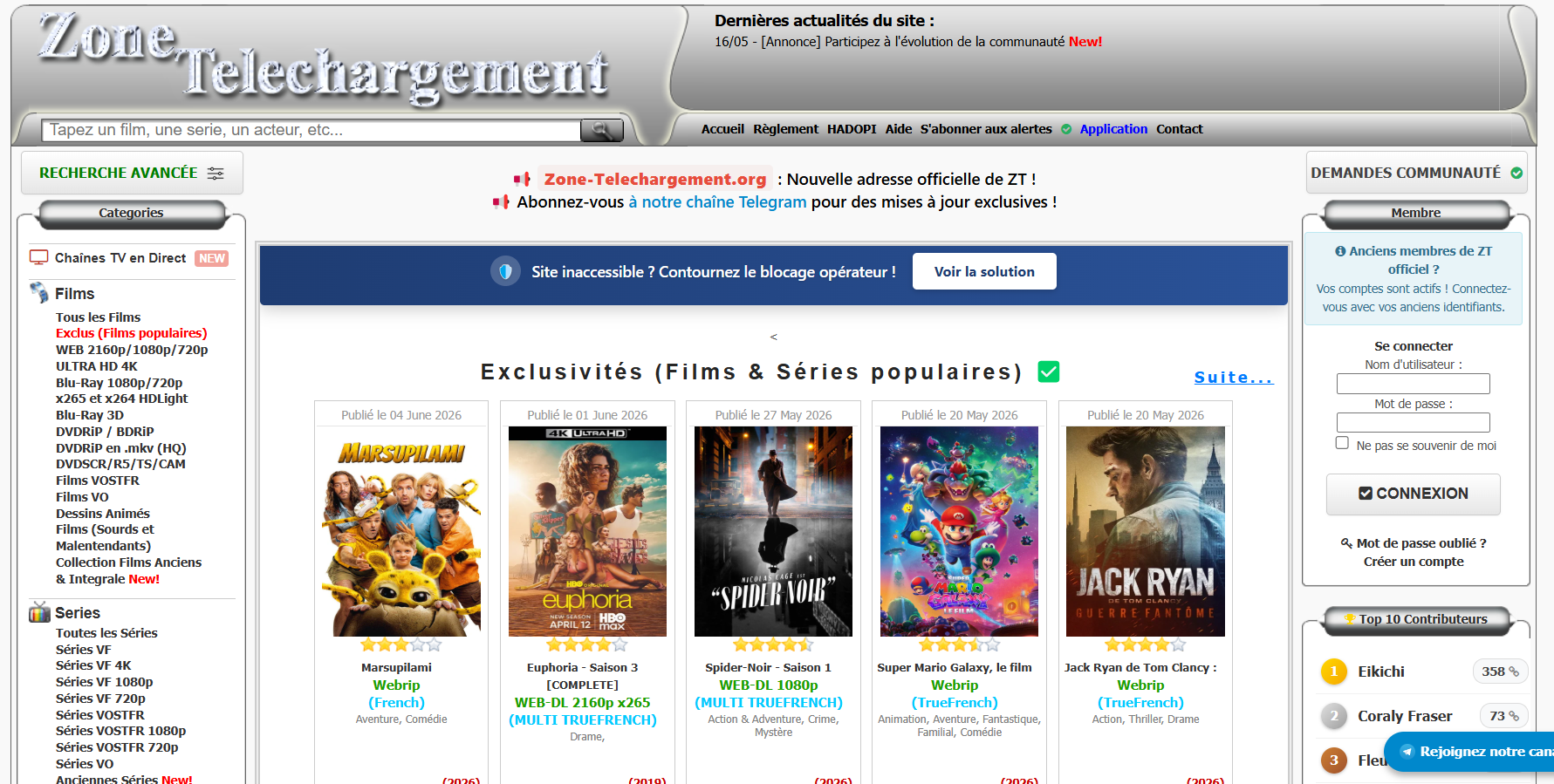 Zone Téléchargement : L'incroyable histoire du site et sa nouvelle adresse en 2026 (Zone-Telechargement.org)